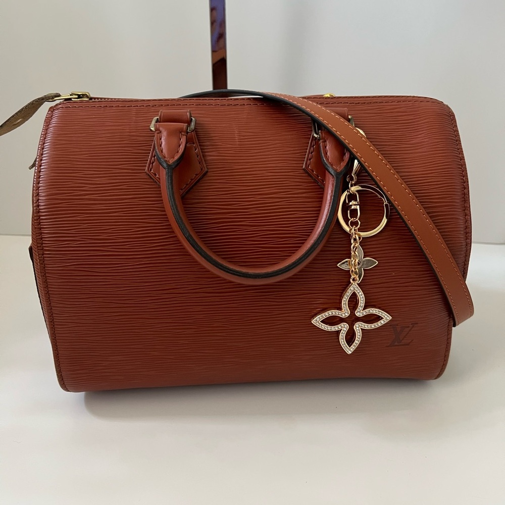 Authentic Louis Vuitton Kenya brown Epi leather Speedy 35 bag